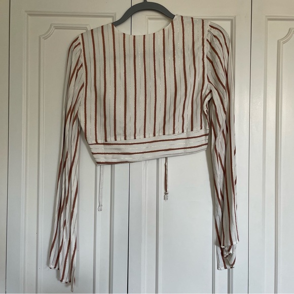 NWOT Tularosa Striped Crop Top - Picture 3 of 4